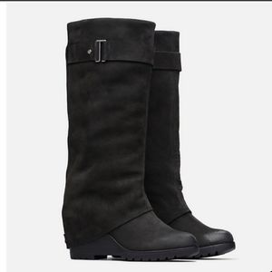 Sorel After Hours Tall Black boots genuine leather Size 11